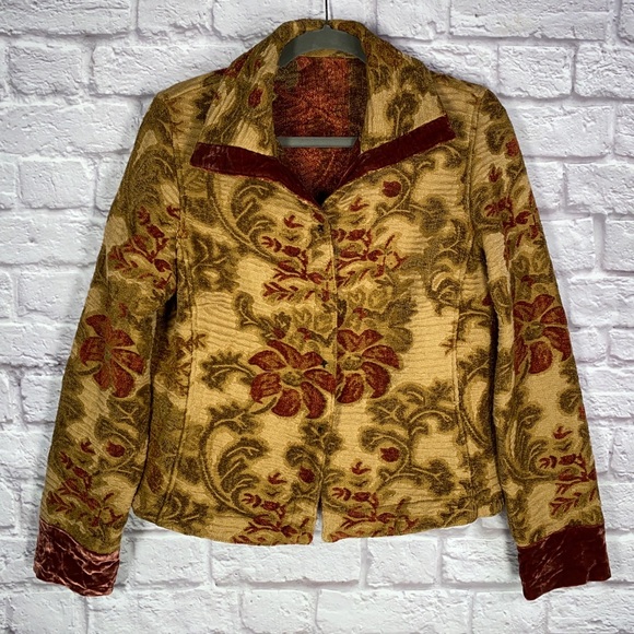 Vintage Tapestry & Velvet Jacket - Picture 1 of 3